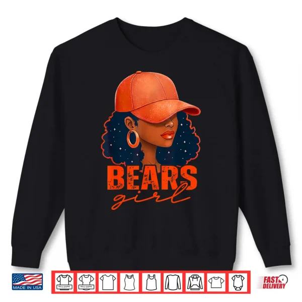 Sweatshirt Vintage Bear Girl Black Women Sports Lover Shirt