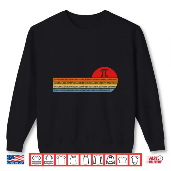 Sweatshirt Vintage Pi Day 3.14 TShirt Funny Math Teacher Student Geek Shirt
