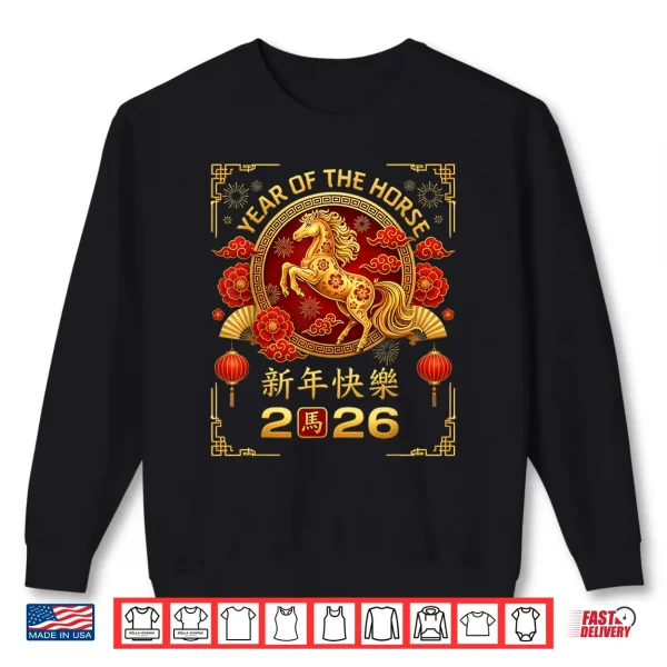 Sweatshirt Year of The Horse 2026 Chinese Lunar New Year Zodiac Shirt