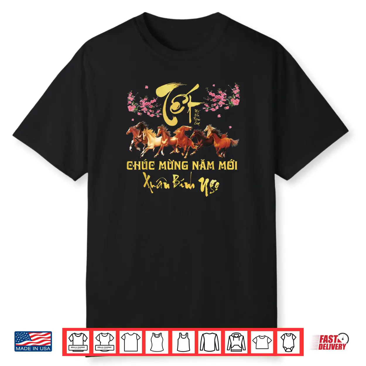 TET 2026 Chuc Mung NAM Moi Horse Vietnamese Lunar New Year Shirt TET 2026 Chuc Mung NAM Moi Horse Vietnamese Lunar New Year Shirt