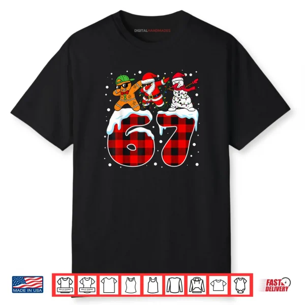 Trending Christmas Funny 67 Meme Six Seven Dabbing Santa Shirt