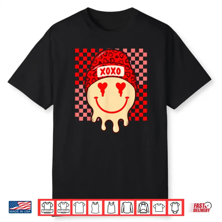 Valentine Vibes XOXO Heart Leopard Melted Outfit Shirt