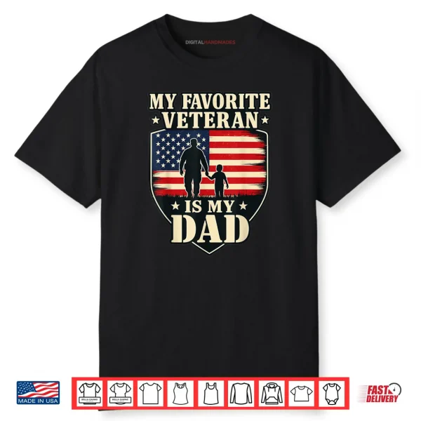 Veterans Day My Favorite Veteran is My Father Proud Kids Shirt