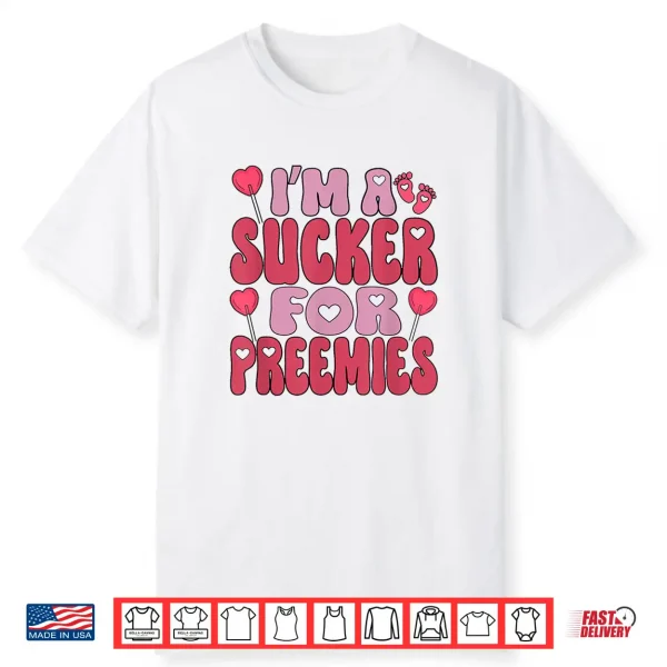 Women NICU Nurse Valentine’s Day Retro Neonatal ICU Nurse Shirt