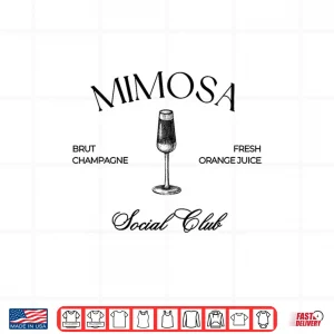 Cocktail Mimosa Social Club Favorite Drink Bartender Shirt