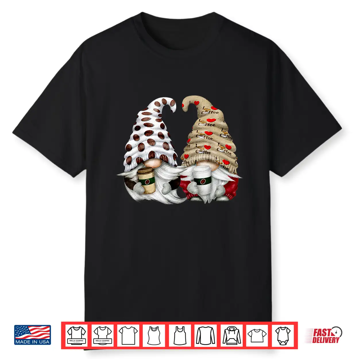 Funny Coffee Gnomes Women Barista Cute Coffee Lover Shirt Funny Coffee Gnomes Women Barista Cute Coffee Lover Shirt