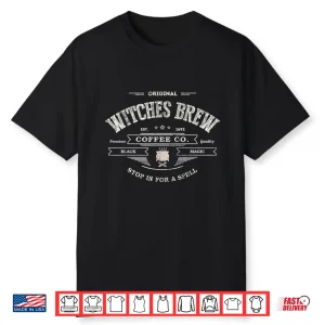 Funny Witches Brew 1692 Coffee Company Barista Magic Shirt