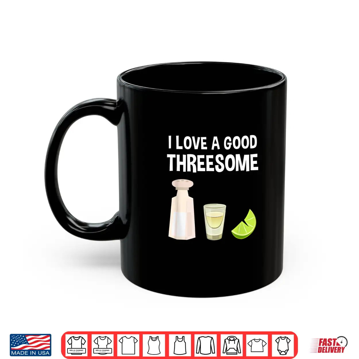 Funny Love A Good Threesome Salt Lime Tequila Shirt Funny Love A Good Threesome Salt Lime Tequila Shirt