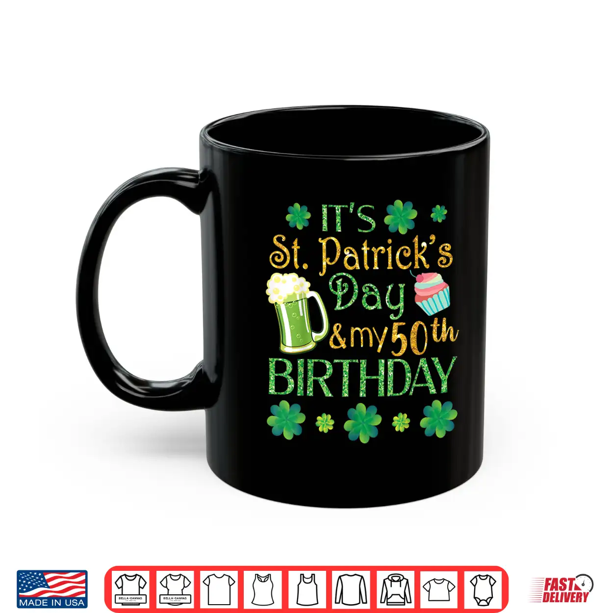 Shamrocks Beer  Cake St Patrick Day  50Th Birthday Shirt